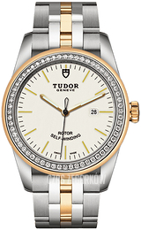 Tudor Glamour Date Biały/Stal w odcieniu złota Ø31 mm M53023-0065