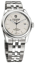 Tudor Glamour Date Srebrny/Stal Ø36 mm 55000-68050-SLIDSTL