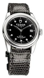 Tudor Glamour Date Czarny/Skóra Ø36 mm 55000-BDIDGLZS