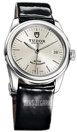 Tudor Glamour Date Srebrny/Skóra Ø36 mm 55000-SIDBPLS