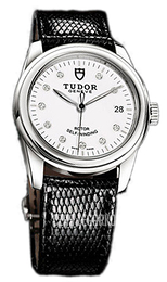 Tudor Glamour Date Biały/Skóra Ø36 mm 55000-WDIDBLZS