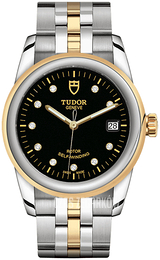 Tudor Glamour Date Czarny/Stal w odcieniu złota Ø36 mm M55003-0008