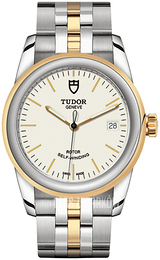 Tudor Glamour Date Biały/Stal w odcieniu złota Ø36 mm M55003-0082