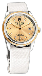 Tudor Glamour Date Szampański/Skóra Ø36 mm 55003-CHDIDWLZS