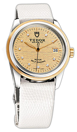Tudor Glamour Date Szampański/Skóra Ø36 mm 55003-CHDIDWLZSP