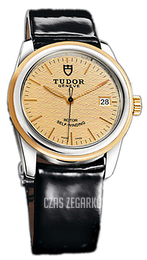 Tudor Glamour Date Szampański/Skóra Ø36 mm 55003-CHIDBPLSP