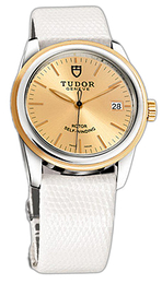 Tudor Glamour Date Szampański/Skóra Ø36 mm 55003-CHIDWLZS