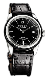 Tudor Glamour Date Czarny/Skóra Ø36 mm 55010N-BIDSBLS