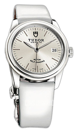 Tudor Glamour Date Srebrny/Skóra Ø36 mm 55010W-SIDWPLS