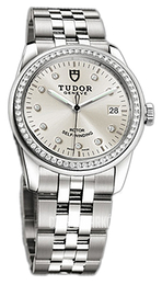 Tudor Glamour Date Srebrny/Stal Ø36 mm 55020-68050-SDIDSTL