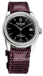 Tudor Glamour Date Czarny/Skóra Ø36 mm 55020-BIDPRLZS
