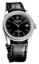 Tudor Glamour Date Czarny/Skóra Ø36 mm 55020-BIDSBLS