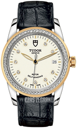 Tudor Glamour Date Biały/Skóra Ø36 mm M55023-0094