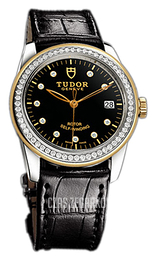 Tudor Glamour Date Czarny/Skóra Ø36 mm 55023-BDIDSBLS