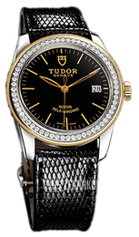Tudor Glamour Date Czarny/Skóra Ø36 mm 55023-BIDBLZS