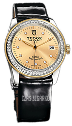 Tudor Glamour Date Szampański/Skóra Ø36 mm 55023-CHDIDBPLS