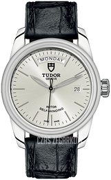 Tudor Glamour Day-Date Srebrny/Skóra Ø39 mm M56000-0018