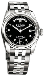 Tudor Glamour Day-Date Czarny/Stal Ø39 mm 56000-68060-BDIDSTL
