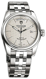 Tudor Glamour Day-Date Srebrny/Stal Ø39 mm 56000-68060-SLDIDSTL