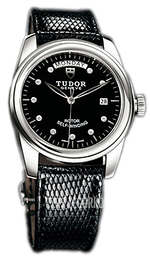 Tudor Glamour Day-Date Czarny/Skóra Ø39 mm 56000-BDIDBLZS
