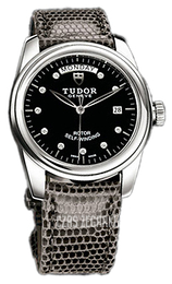 Tudor Glamour Day-Date Czarny/Skóra Ø39 mm 56000-BDIDGLZS