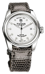 Tudor Glamour Day-Date Biały/Skóra Ø39 mm 56000-WDIDGLZS
