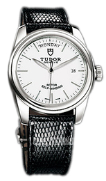 Tudor Glamour Day-Date Biały/Skóra Ø39 mm 56000-WIDBLZS