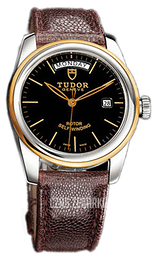 Tudor Glamour Day-Date Czarny/Skóra Ø39 mm 56003-BIDBRNJLS
