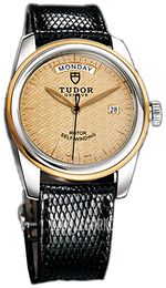 Tudor Glamour Day-Date Szampański/Skóra Ø39 mm 56003-CHIDBLZSGLD