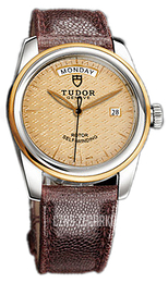 Tudor Glamour Day-Date Szampański/Skóra Ø39 mm 56003-CHIDBRNJLSP