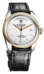 Tudor Glamour Day-Date Biały/Skóra Ø39 mm 56003-WIDSBLS