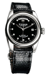 Tudor Glamour Day-Date Czarny/Skóra Ø39 mm 56010N-BDIDBLZS