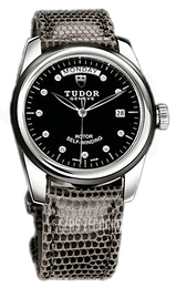 Tudor Glamour Day-Date Czarny/Skóra Ø39 mm 56010N-BDIDGLZS