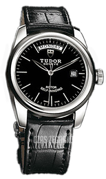 Tudor Glamour Day-Date Czarny/Skóra Ø39 mm 56010N-BIDSBLS