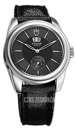 Tudor Glamour Double Date Czarny/Skóra Ø42 mm 57000-BIDBJLS