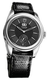 Tudor Glamour Double Date Czarny/Skóra Ø42 mm 57000-BIDBLZS