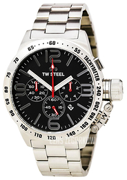 TW Steel Canteen Czarny/Stal Ø50 mm CB8