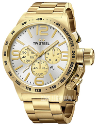 TW Steel Canteen Srebrny/Stal w odcieniu złota Ø45 mm CB83