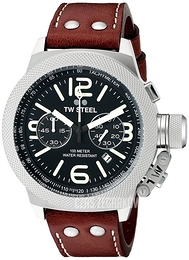 TW Steel Canteen Czarny/Skóra Ø50 mm CS24