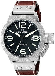 TW Steel Canteen Czarny/Skóra Ø45 mm CS25