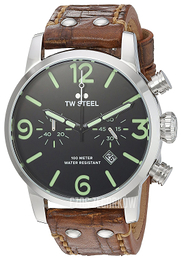 TW Steel Maverick Czarny/Skóra Ø48 mm MS14