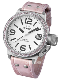 TW Steel Canteen Biały/Skóra Ø45 mm TW36