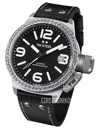 TW Steel Canteen Czarny/Skóra Ø45 mm TW37