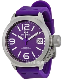 TW Steel Canteen Purpurowy/Guma Ø45 mm TW515