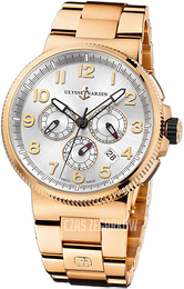 Ulysse Nardin Marine Collection Chronograph Manufacture Srebrny/18 karatowe różowe złoto Ø43 mm 1506-150-8M-61