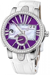 Ulysse Nardin Ladies Executive Purpurowy/Skóra Ø40 mm 243-10B-30-07