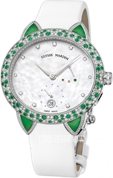 Ulysse Nardin Ladies Jade Biały/Skóra 39x36 mm 3100-126BC-991