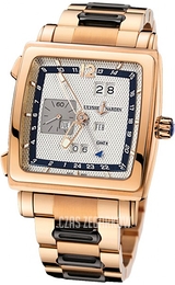 Ulysse Nardin Perpetual Calendar Quadrato Srebrny/18 karatowe różowe złoto Ø42 mm 326-90-8M-61