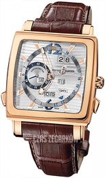 Ulysse Nardin Perpetual Calendar Quadrato Srebrny/Skóra Ø42 mm 326-90-91