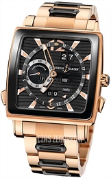 Ulysse Nardin Perpetual Calendar Quadrato Czarny/18 karatowe różowe złoto Ø42 mm 326-90CER-8M-92